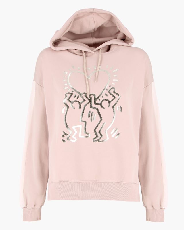 Prodotto: KEITH HARING - Felpa avorio con cappuccio da donna