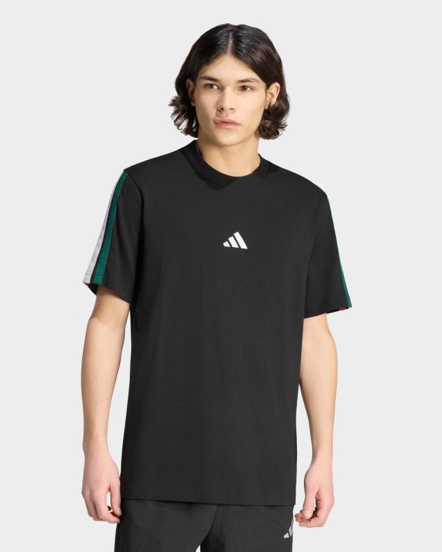 Product: ADIDAS - TSHIRT NERA DA UOMO CON BANDE TRICOLORE - KE5604 (1 of 12)