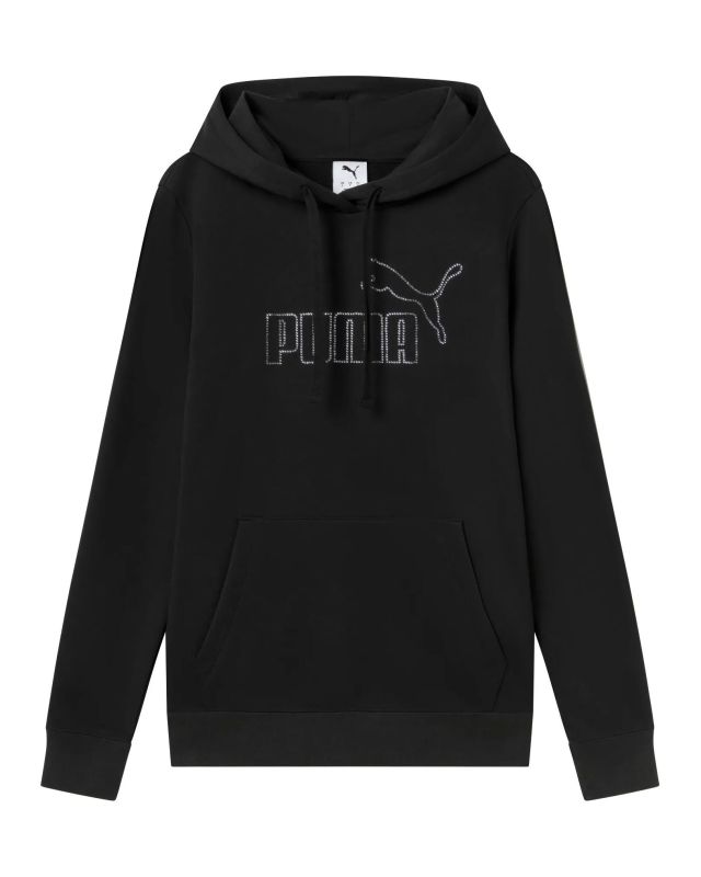 Product: PUMA - FELPA  CON CAPPUCCIO NERA ESSENTIAL  RHINESTONE DA DONNA, 693555-01