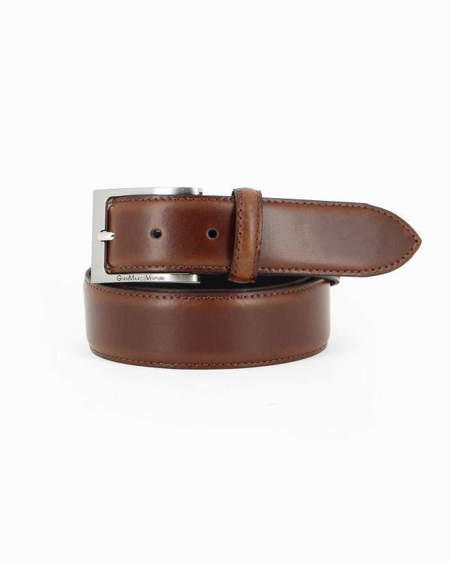 Product: GIANMARCO VENTURI - Cinta marrone da uomo, MADE IN ITALY (1 of 3)