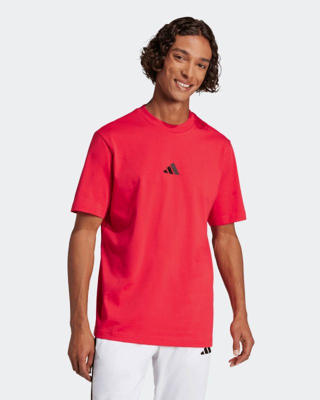 Product: ADIDAS - T-SHIRT ROSSA DA UOMO  MEZZA MANICA ESSENTIAL SMALL LOGO - JF1095 (1 of 12)