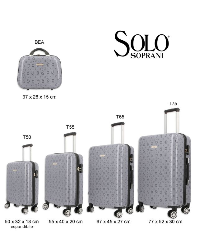 Product: SOLO SOPRANI - TROLLEY GRIGIO LOGGATO IN ABS 4 RUOTE (1 of 7)