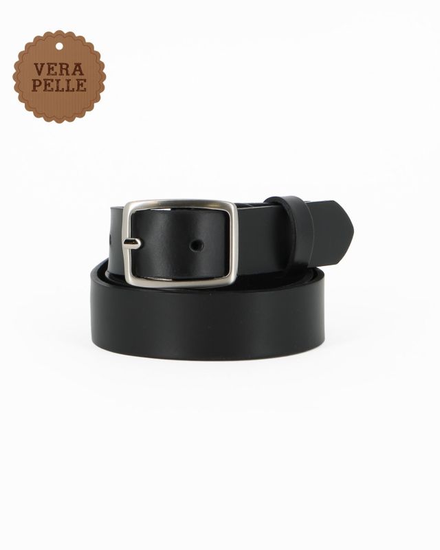 Product: TATOO - Cinta nera in VERA PELLE da uomo - MADE IN ITALY (1 of 3)