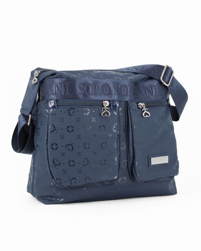 Product: SOLO SOPRANI - Borsa con due tasche frontali e tracolla regolabile (1 of 4)