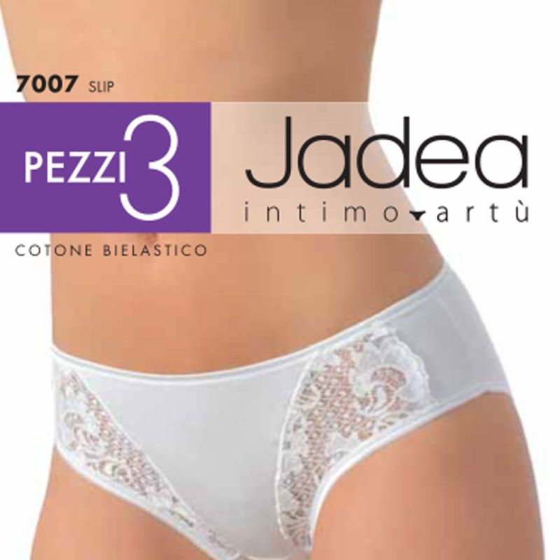 Product: JADEA - SLIP PIZZO COTONE BIELASTICO 3 PEZZI (1 of 3)