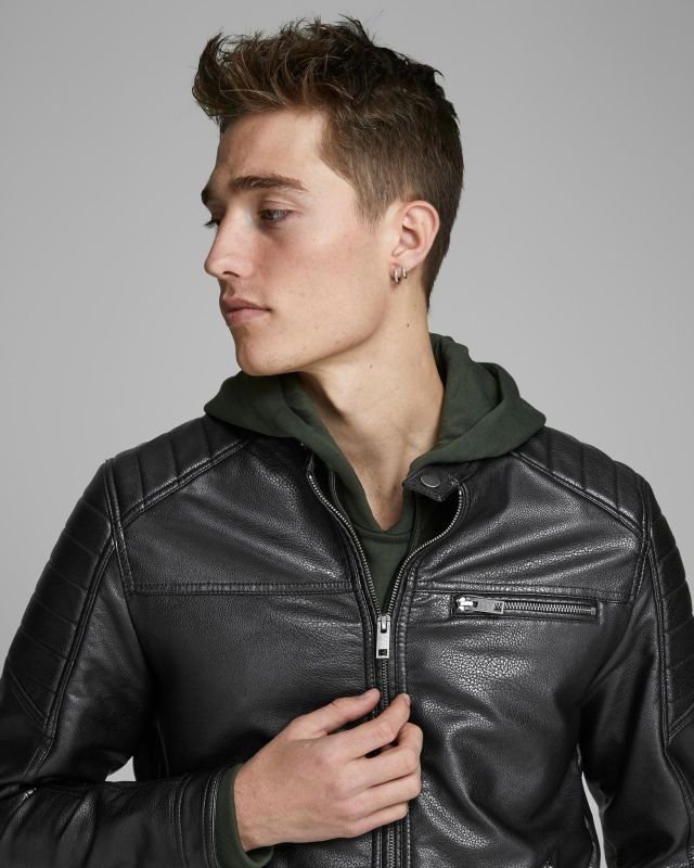 Product: JACK&JONES - GIUBBINO UOMO IN ECOPELLE NERO (1 of 4)