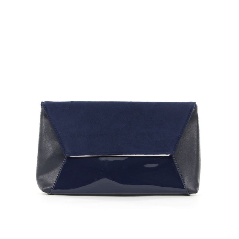 Product: MISS GLOBO- Pochette multimateriale con bordo metallico su patta (1 of 4)