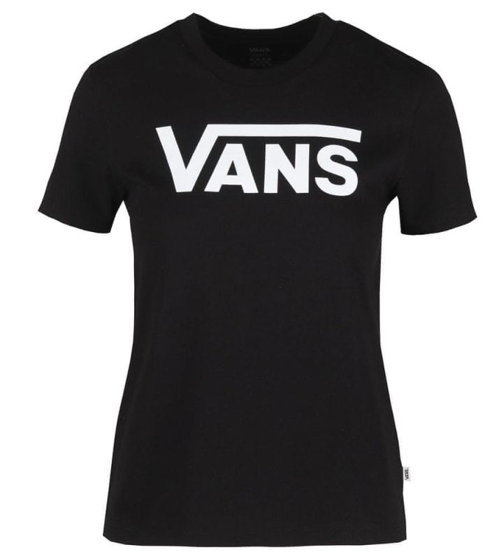 Product: VANS - T shirt girocollo da donna nera con logo bianco (1 of 5)