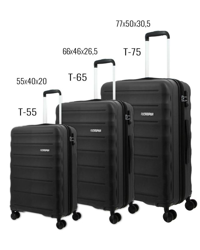 Product: AMERICAN TOURISTER - TROLLEY NERO 4 RUOTE IN ABS CON COMBINAZIONE TSA (1 of 17)