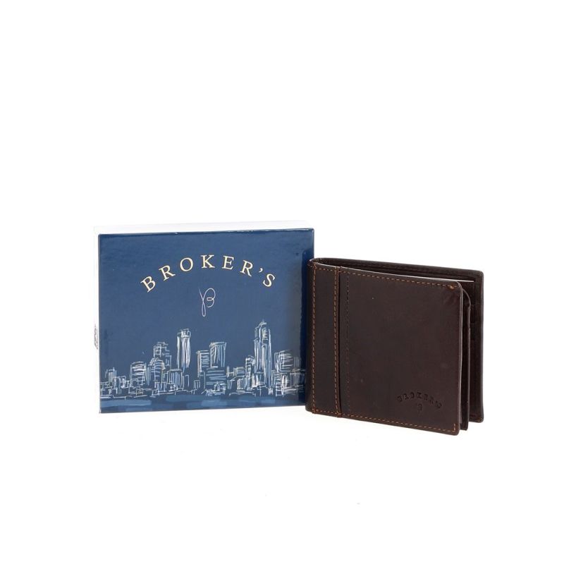 Product: BROKER'S- Portafoglio in VERA PELLE con porta carte di credito e doppio scomparto banconote (1 of 3)