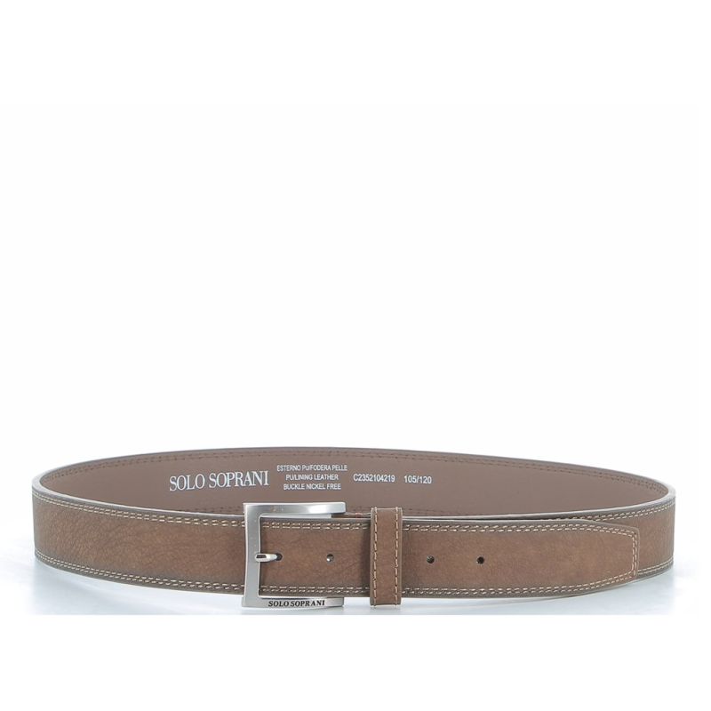 Product: SOLO SOPRANI - Cinta con interno in VERA PELLE e fibbia nickel free (1 of 2)