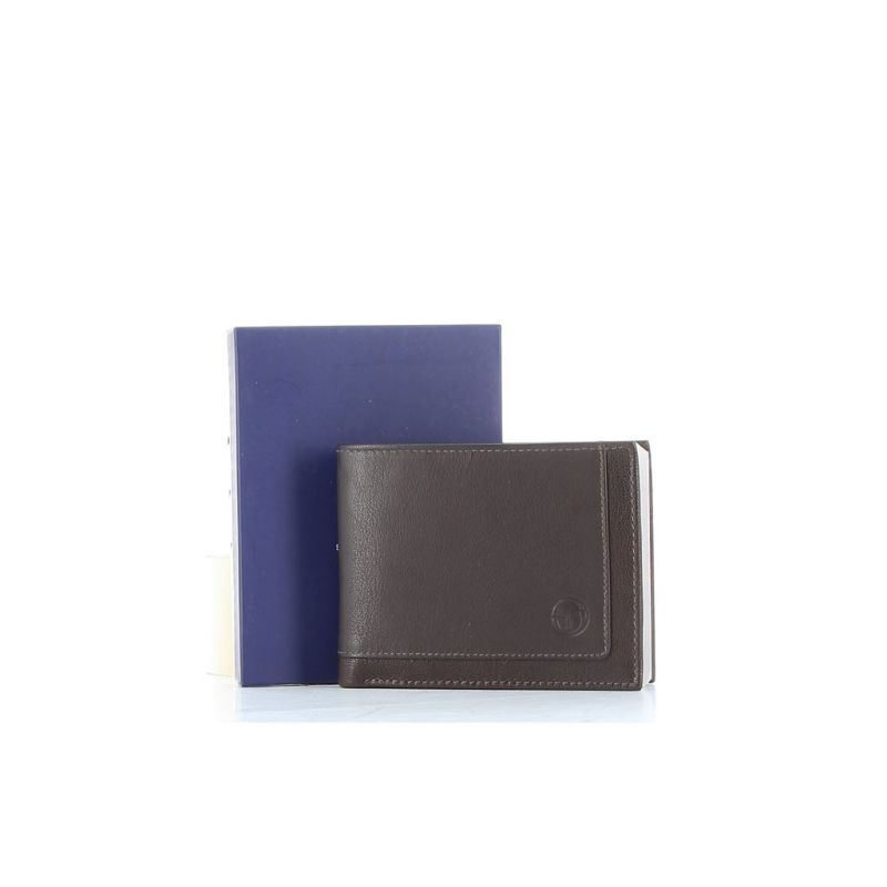 Product: SERGIO TACCHINI - Portafoglio in VERA PELLE con doppio scomparto banconote e tasca portaspicci (1 of 3)