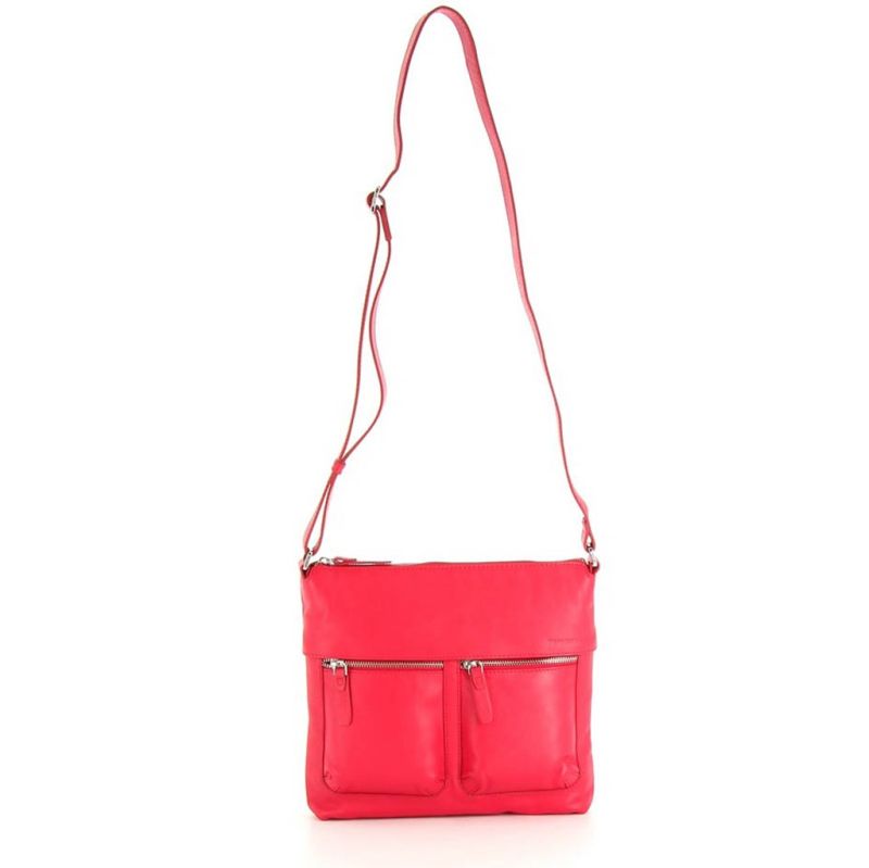 Product: SAMSONITE- Tracolla in VERA PELLE con due tasche zip frontali (1 of 3)