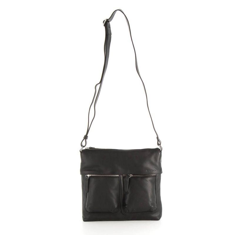 Product: SAMSONITE- Tracolla in VERA PELLE con due tasche zip frontali (1 of 3)