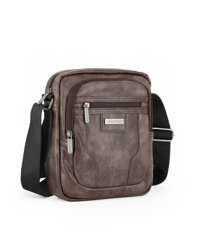 Product: LOTTO - Borsello marrone con doppia tasca frontale (1 of 4)