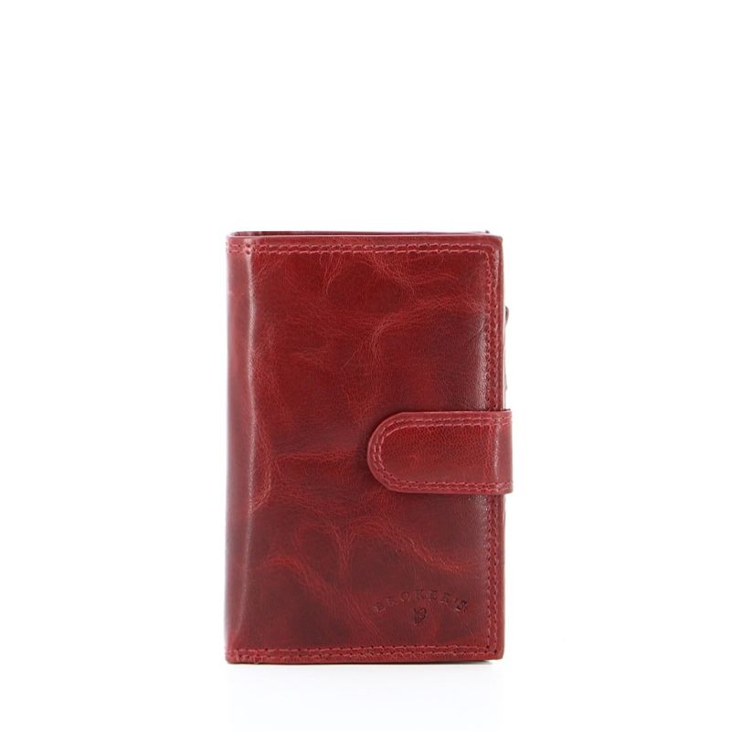 Product: BROKERS - Portafoglio rosso a libro in VERA PELLE (1 of 3)