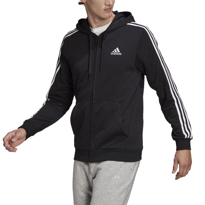 Product: ADIDAS - FELPA CON CAPPUCCIO ESSENTIALS FRENCH TERRY 3-STRIPES FULL-ZIP - GK9032 (1 of 5)