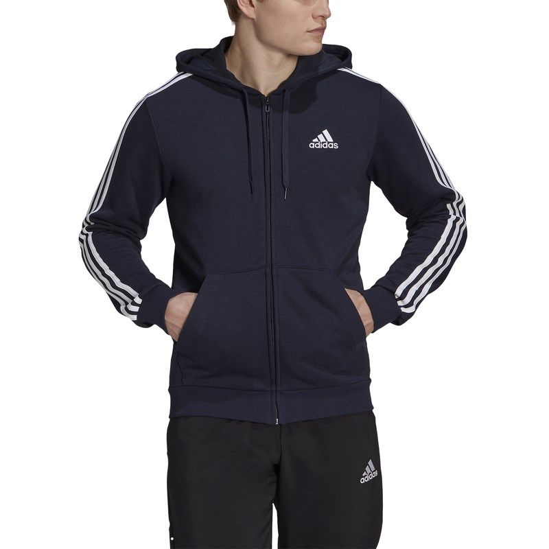 Product: ADIDAS - FELPA CON CAPPUCCIO ESSENTIALS FRENCH TERRY 3-STRIPES FULL-ZIP - GK9033 (1 of 5)