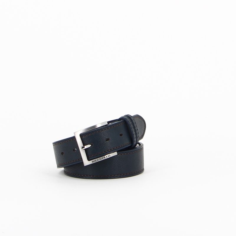 Product: SOLO SOPRANI - Cinta da uomo blu  in VERA PELLE