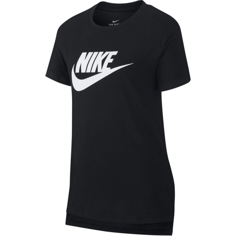 Product: NIKE - T shirt da bambina nera con logo bianco (1 of 5)