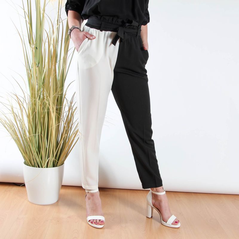 Product: PAQUITA - PANTALONE TASCA AMERICA CON CINTA IN TESSUTO (1 of 3)