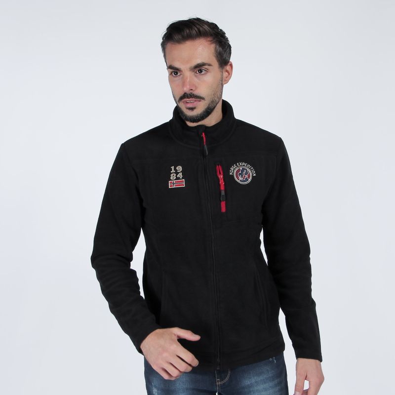 Product: ON SPIRIT - PILE UOMO FULL ZIP NERO -  MATTIA (1 of 2)
