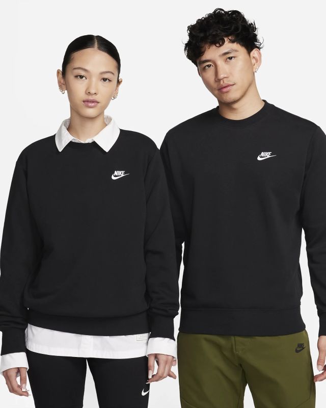 Product: NIKE - Felpa girocollo nera con logo bianco (1 of 2)