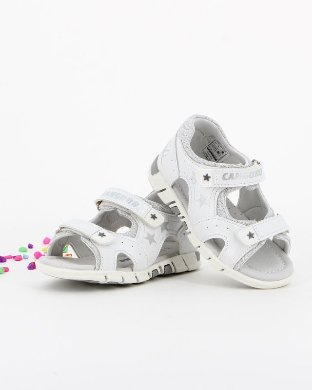 Product: CANGURO - Sandalo da bimba bianco con stelle e glitter  20/26 (1 of 5)