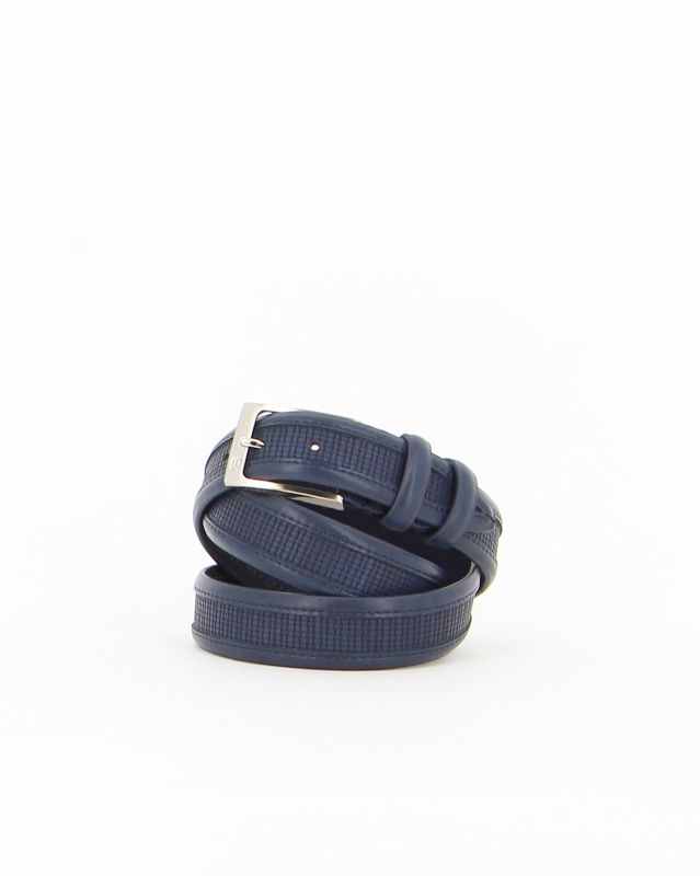 Product: RENATO BALESTRA - Cinta blu con fodera in VERA PELLE
