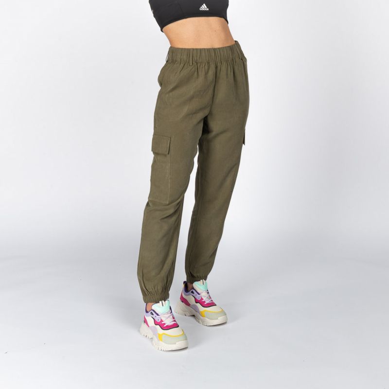 Product: JACQUELINE de YONG - PANTALONE CARGO VERDE DA DONNA CON VITA ELASTICIZZATA (1 of 9)