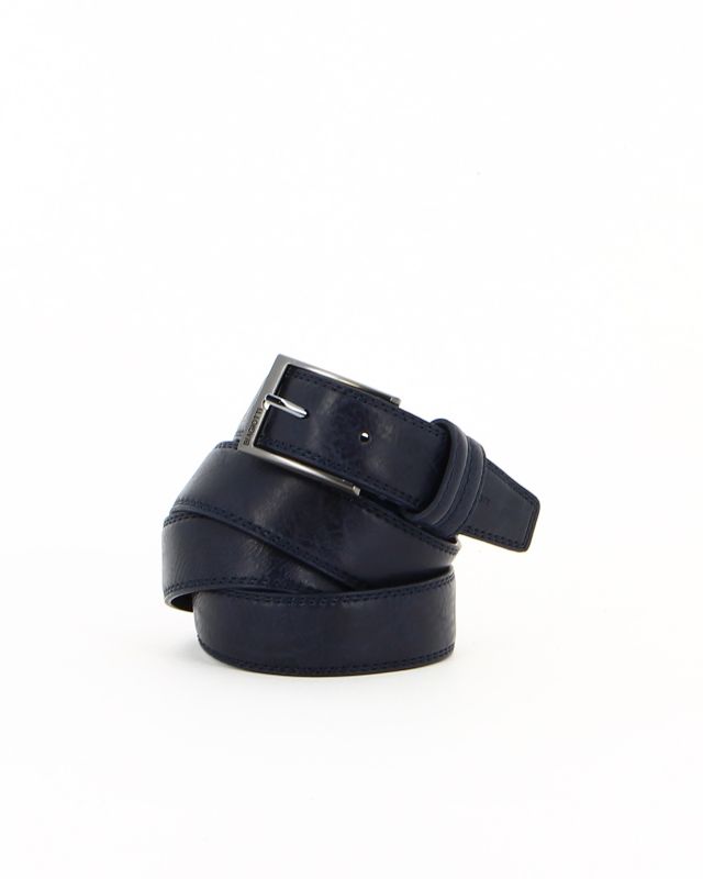 Product: BIAGIOTTI - Cinta uomo blu in VERA PELLE