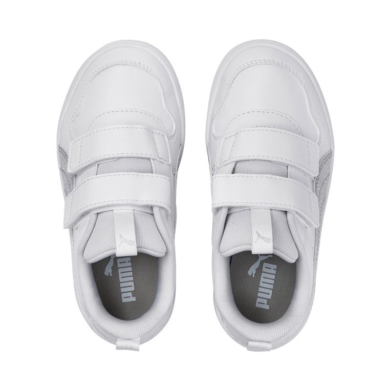 Product: PUMA - Sneaker da bambina bianca con logo argento glitter, numerata 28/35 - MULTIFLEX GLITZ FS V PS (1 of 5)