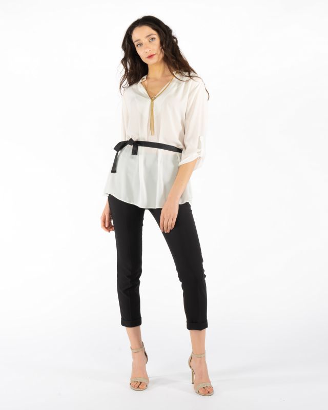 Product: PAQUITA - CAMICIA MANICA 3/4 SCOLLO A V CON CATENA (1 of 7)