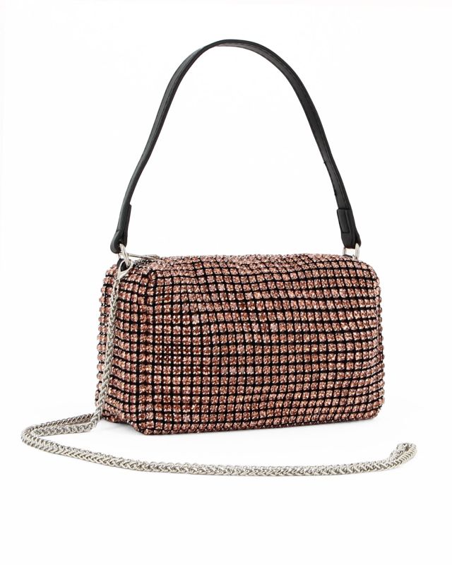 Product: DIVAS - Pochette rosa tutta strass con tracolla rimovibile e manico (1 of 4)