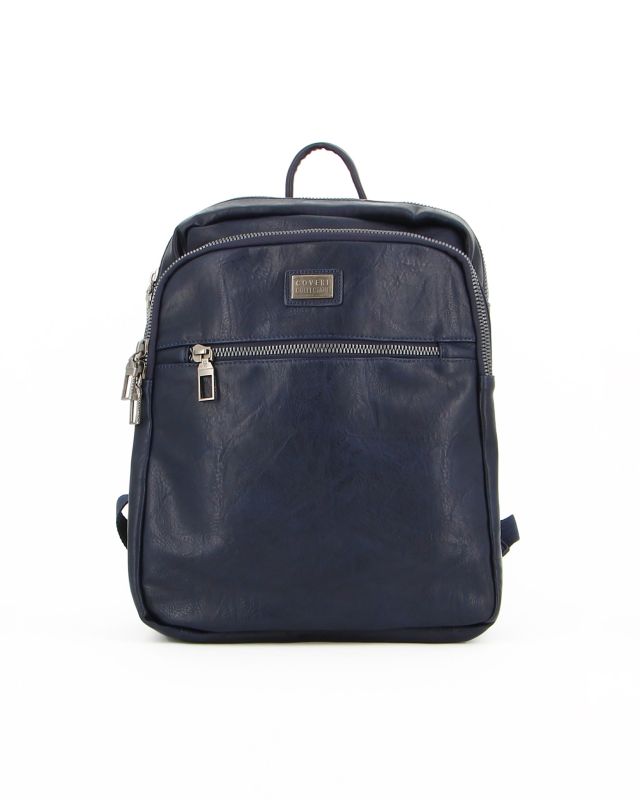 Product: COVERI COLLECTION - ZAINO UFFICIO BLU CON TASCA OVALE E UNA FRONTALE (1 of 7)