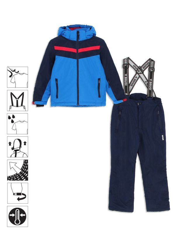 Product: BRUGI - Tuta da sci bambino blu impermeabile traspirante idrorepellente antivento (1 of 13)