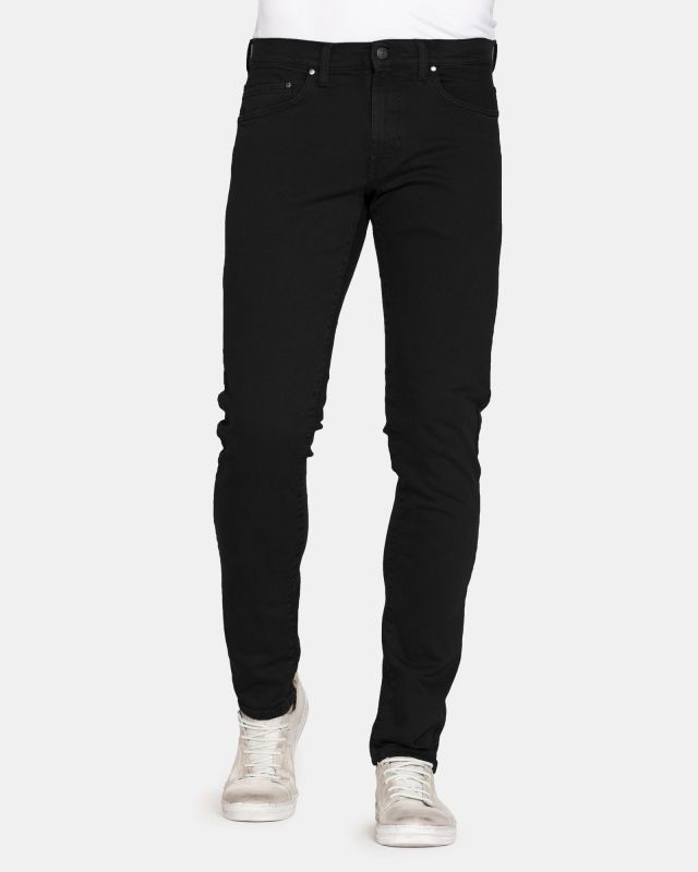 Product: CARRERA - PANTALONE NERO DA UOMO IN BULL DENIM SLIM FIT CON TINUTRA OLD (1 of 3)