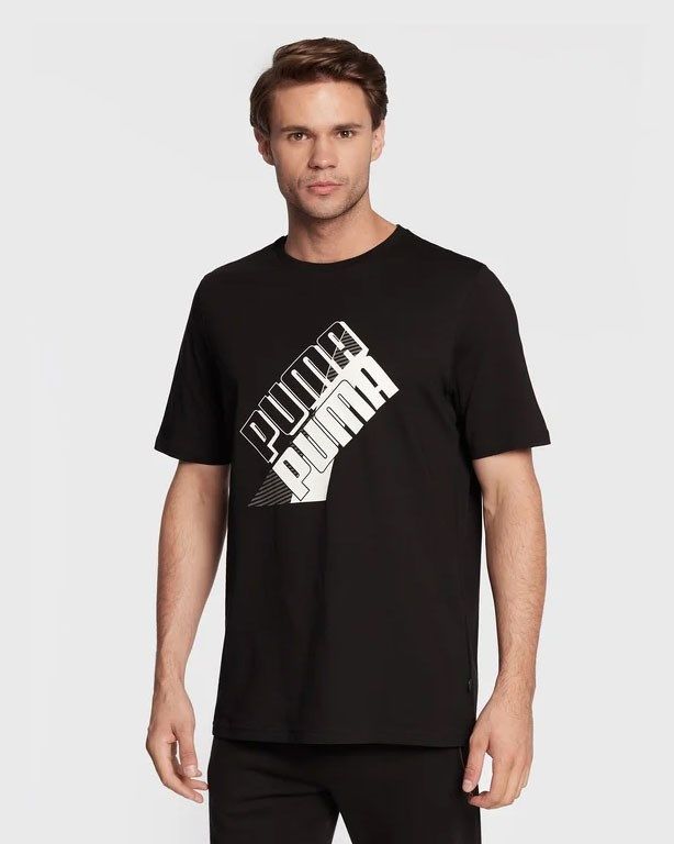 Product: PUMA - T shirt da uomo nera con logo bianco (1 of 5)