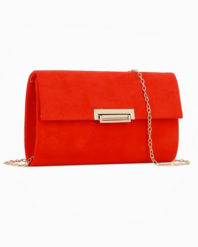 Product: MISS GLOBO - Pochette tracolla arancio effetto scamosciato (1 of 4)