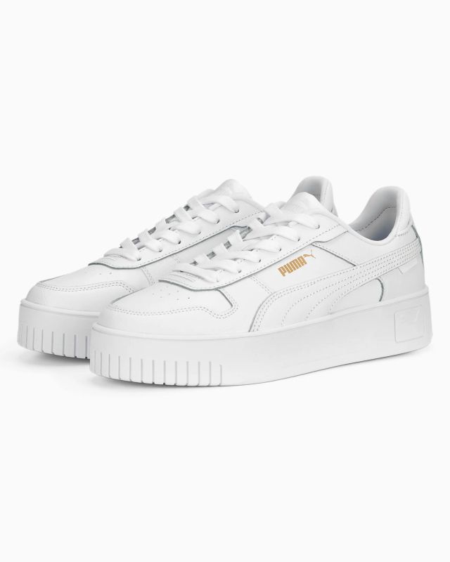 Product: PUMA - Sneakers da donna in VERA PELLE bianca con dettagli oro - CARINA STREET (1 of 6)