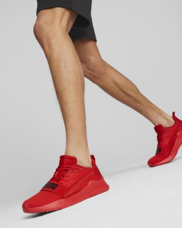 Product: PUMA - Sneakers da uomo rossa in mesh traspirante con soletta in memory foam - WIRED RUN PURE (1 of 8)