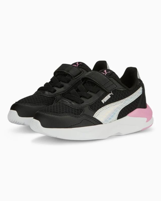 Product: PUMA - Sneakers nera e rosa con logo metallizzato e strappo, numerata 28/35 - X RAY SPEED LITE MERMAID PS (1 of 4)