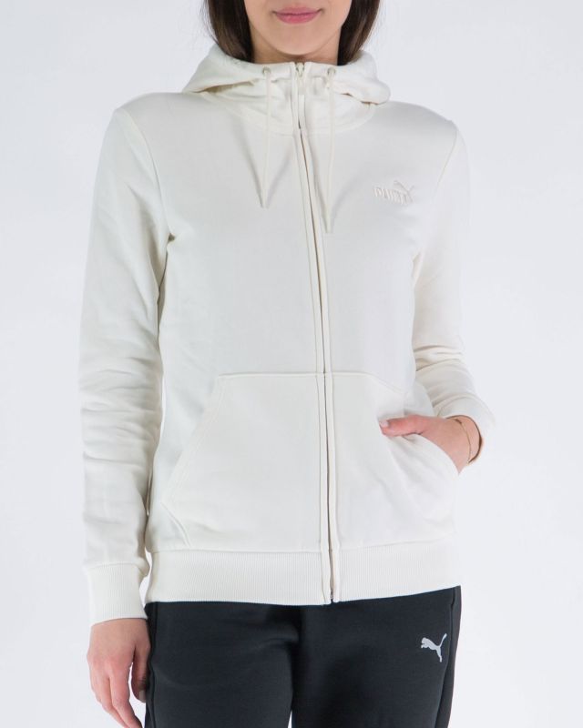 Product: PUMA - Felpa da donna panna con zip frontale e cappuccio (1 of 4)