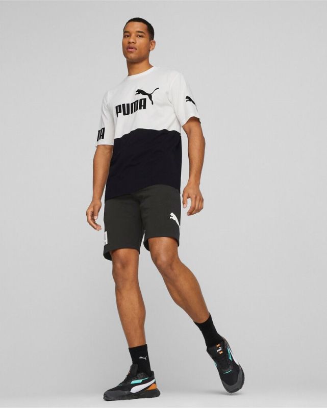 Product: PUMA - T shirt girocollo da uomo bianca e nera in cotone (1 of 5)