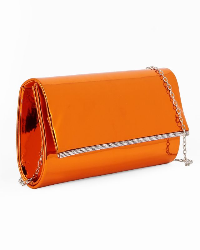 Product: MISS GLOBO -Bustina arancio speccho con inserto strass (1 of 5)