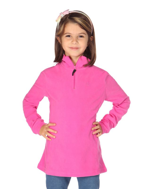 Product: ON SPIRIT - Micropile da bambina rosa con mezza zip frontale - VITORIA (1 of 4)