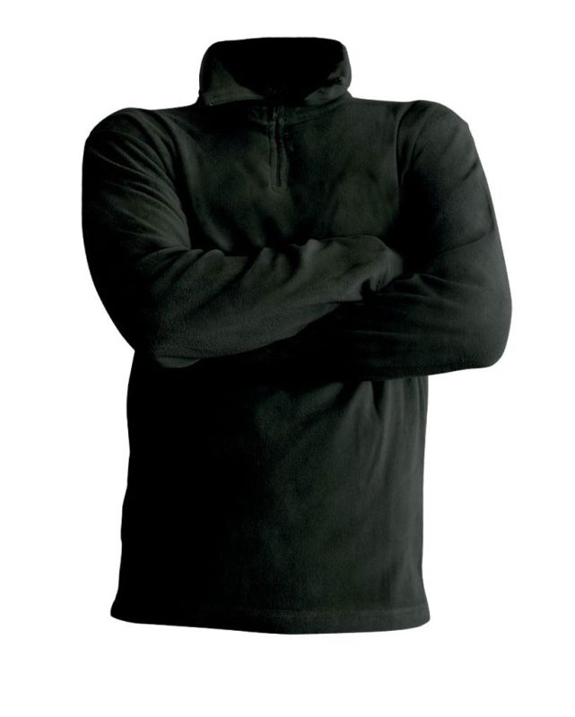 Product: ON SPIRIT - Micropile da uomo nero con mezza zip frontale - ETTORE