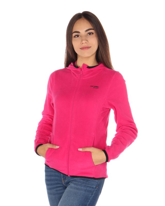 Product: ON SPIRIT - PILE FUXIA CON CAPPUCCIO E FULL ZIP DA DONNA AD01134 (1 of 5)