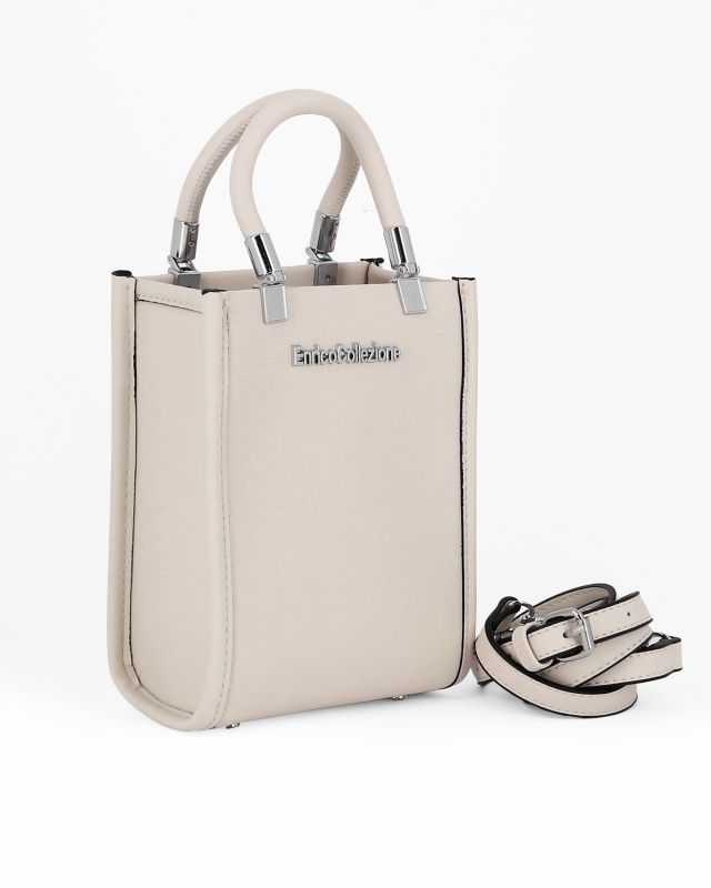 Product: ENRICO COLLEZIONE -Tracollina beige a due manici (1 of 3)