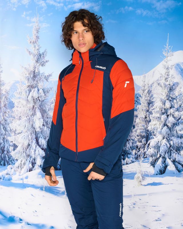 Product: REUSCH - Giacca da sci uomo rosso e blu con cappuccio impermeabile traspirante e antivento (1 of 8)